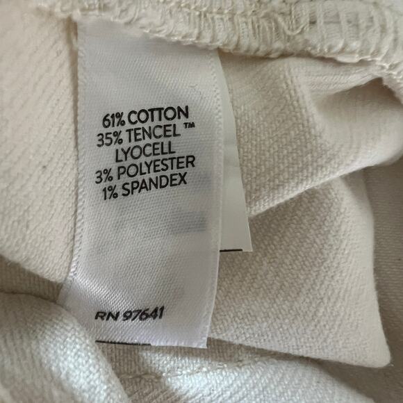 J. Jill Cotton Blend High-Rise 5-Pocket Denim Straight-Leg Jeans Womens 12 Beige - Picture 8 of 9